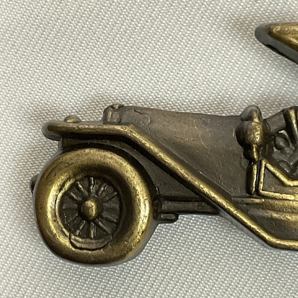 Vintage 1978 Duesenberg Model Car Belt Buckle - Solid Brass Baron Buckle‎